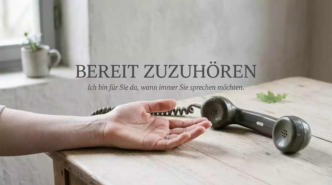 Symbolische Darstellung der bundesweiten BIÖG-Beratungshotline 0800 1 37 27 00 zur Glücksspielsucht mit Telefon und Hörmuschel